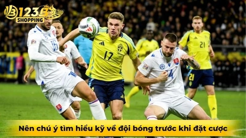 Nên chú ý tìm hiểu kỹ về đội bóng trước khi đặt cược