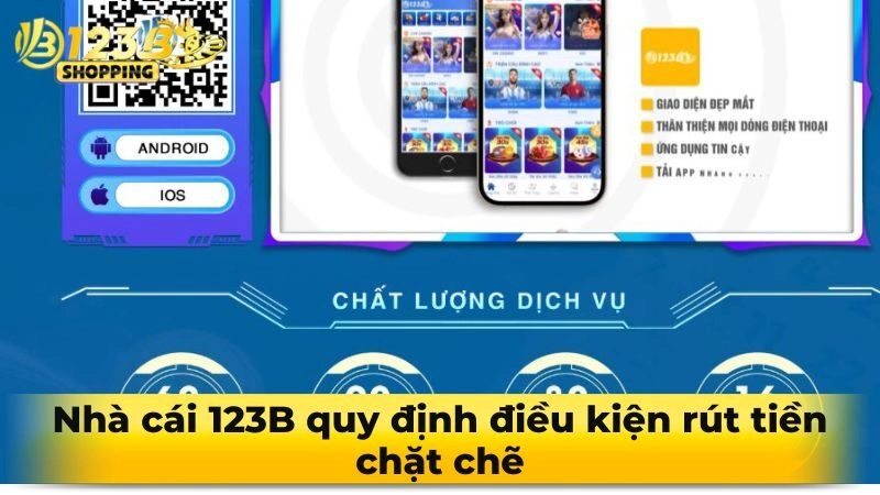 Nhà cái 123B quy định điều kiện rút tiền chặt chẽ